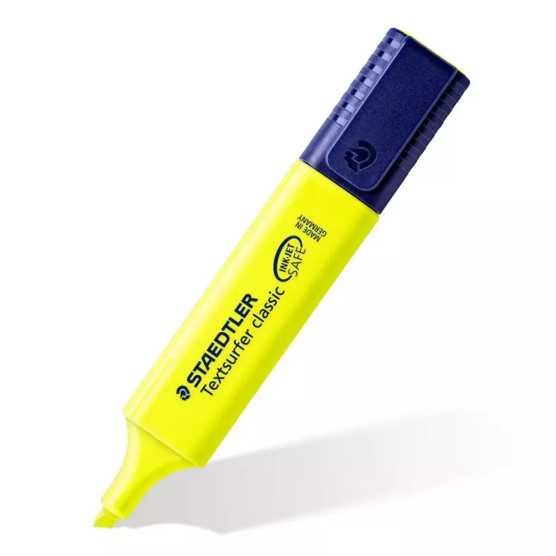 Markeris Staedtler Textsurfer classic 364 su plokščiu antgaliu – mėlyna, žalia, rožinė, geltona