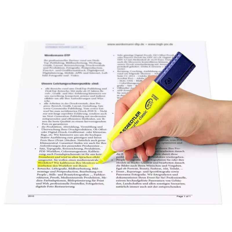 Markeris Staedtler Textsurfer classic 364 su plokščiu antgaliu – mėlyna, žalia, rožinė, geltona