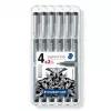 Finelineris Staedtler 308 SB6P juodas 6 vnt