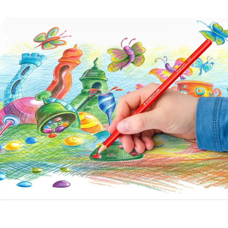 Spalvoti pieštukai Staedtler Ergosoft 157 įvairiaspalviai 24 vnt.
