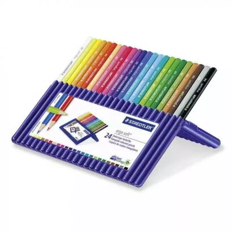 Spalvoti pieštukai Staedtler Ergosoft 157 įvairiaspalviai 24 vnt.