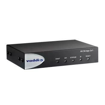 Vaddio AV Bridge 2x1 vaizdo ir garso tiltas, 1920 x 1080 pikselių, 60 kadrų/s, juoda