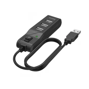 Hama 00200118 USB 2.0 mazgas 3 prievadai 480 Mbit/s juodas