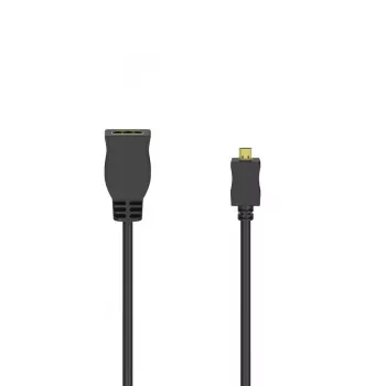 Hama 00205168 HDMI laidas 0,1 m Micro HDMI (D tipas) į standartinę HDMI (A tipas) juodas