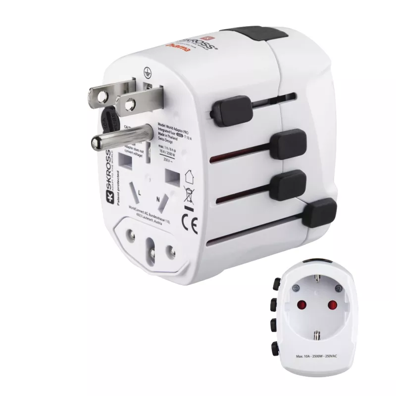 Hama World Travel Pro universalus kištukinis adapteris Baltas