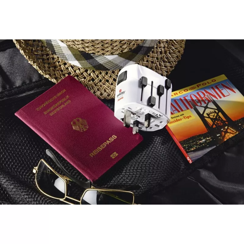Hama World Travel Pro universalus kištukinis adapteris Baltas