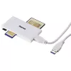 Hama USB 3.0 kortelių skaitytuvas, SD/microSD/CF/MS, baltas