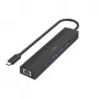 Hama 00200144 USB-C 6-uostų šakotuvas USB 3.2 Gen 1, 5000 Mbit/s, juodas