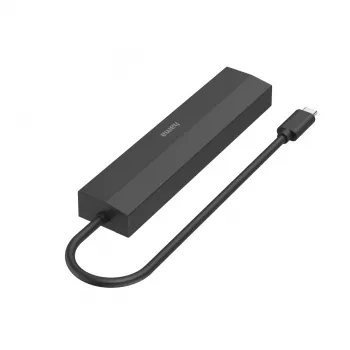 Hama 00200144 USB-C 6-uostų šakotuvas USB 3.2 Gen 1, 5000 Mbit/s, juodas