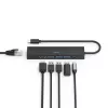 Hama 00200144 USB-C 6-uostų šakotuvas USB 3.2 Gen 1, 5000 Mbit/s, juodas