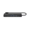 Hama 00200144 USB-C 6-uostų šakotuvas USB 3.2 Gen 1, 5000 Mbit/s, juodas