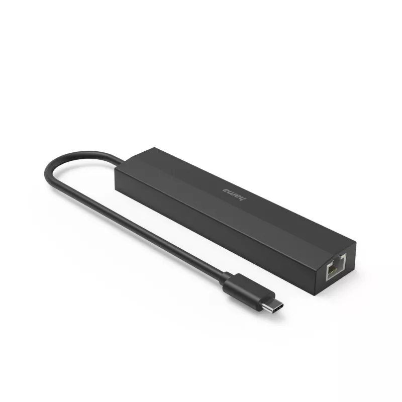 Hama 00200144 USB-C 6-uostų šakotuvas USB 3.2 Gen 1, 5000 Mbit/s, juodas