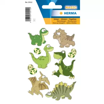 Dekoratyviniai lipdukai HERMA 15512 Įvairiaspalviai Dinozaurai 9 vnt.