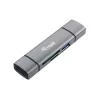 „Equip“ kortelių skaitytuvas su USB 3.0 šakotuvu, OTG, MicroSD, SD, pilka