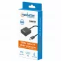 Manhattan USB-A į HDMI laidas, 1080p@60Hz, konvertuoja USB 3.2 Gen1 signalą į HDMI, 15 cm, juodas, vyriškas į moterišką, trejų metų garantija