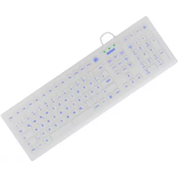Klaviatūra KeySonic KSK-8031INEL-Wh (DE) pramoninė USB QWERTZ vokiška balta