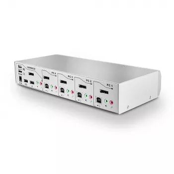 Lindy 4 Port KVM Switch Pro USB 2.0, DisplayPort 1.2 su TTU