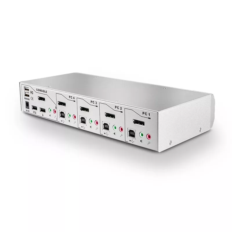 Lindy 4 Port KVM Switch Pro USB 2.0, DisplayPort 1.2 su TTU