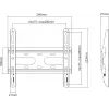Manhattan fiksuotas itin plonas sieninis laikiklis televizoriams ir monitoriams, 23–42 col., VESA 75x75–200x200 mm, iki 45 kg, juodas