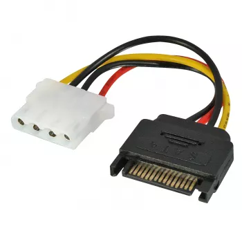 Lindy 0.15 m SATA maitinimo adapterio laidas į LP4, įvairiaspalvis, kištukas, lizdas