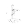 Equip 13 inch-32 inch reguliuojamas monitoriaus stovas ant stalo