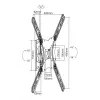 Equip 650405 judinama televizoriaus sieninė laikiklis, 23-55 coliai, 30 kg, juodas