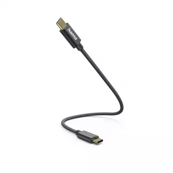 Hama 00201604 USB laidas USB 2.0 0,2 m USB C juodas