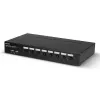 Lindy 8 prievadų DisplayPort 1.2, USB 2.0 ir garso KVM jungiklis, 3840 x 2160 pikselių, 4K Ultra HD, montavimui į stovą, 1U, juodas
