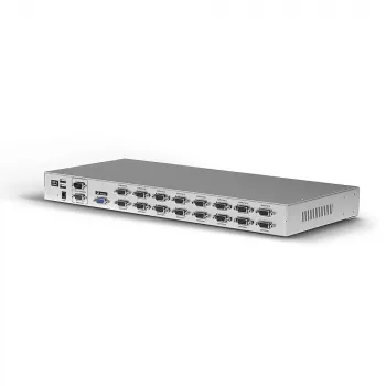 Lindy 16 prievadų VGA ir USB kombinuotas KVM jungiklis, montavimas į stelažą, sidabrinis