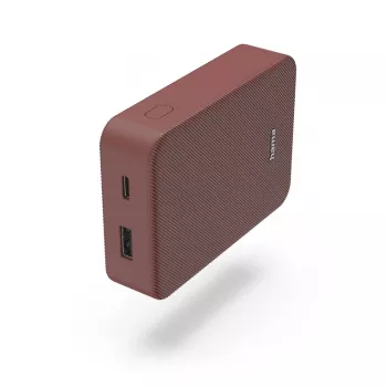 Hama Colour 10 Power Pack, 10000 mAh, 2 išėjimai: USB-C, USB-A, raudona