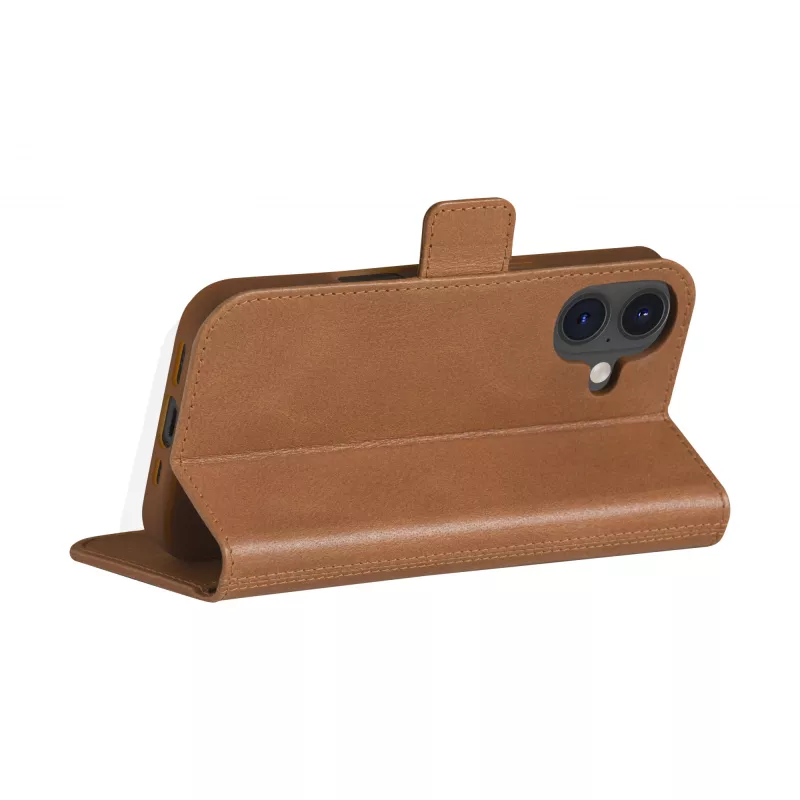 Dėklas folio dbramante1928 Copenhagen iPhone 16 Tan 3 kortelių kišenės