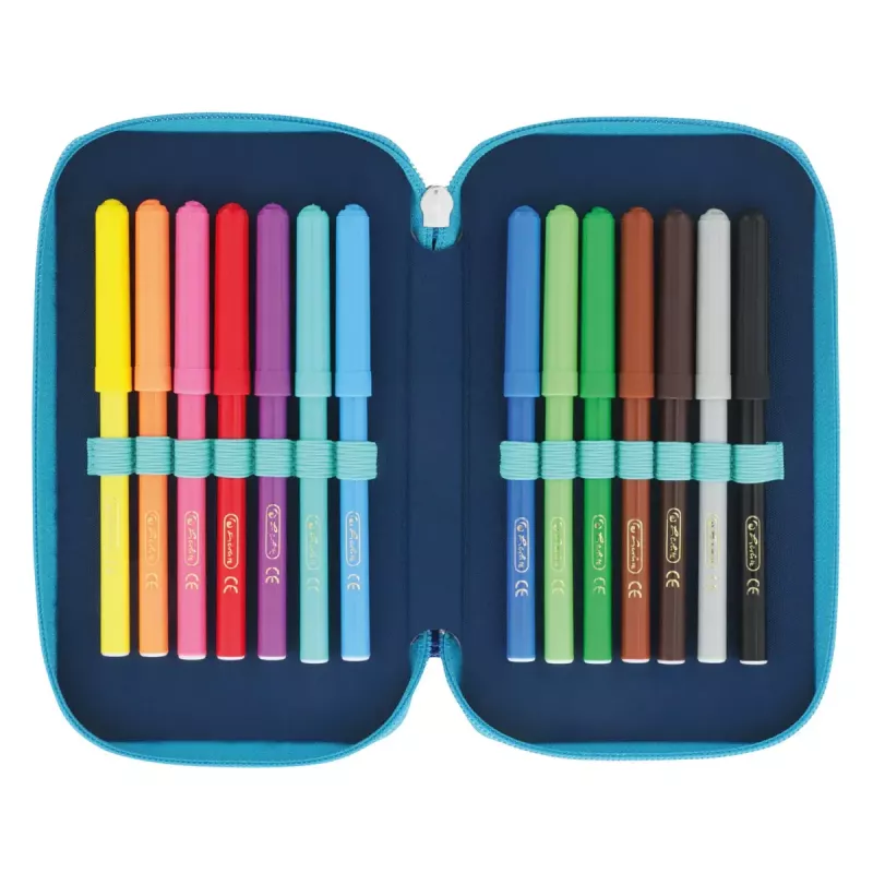 Pieštukinė Herlitz TriCase Dip Dye 31 vnt mėlyna/turquoise poliesteris 190x115x70 mm