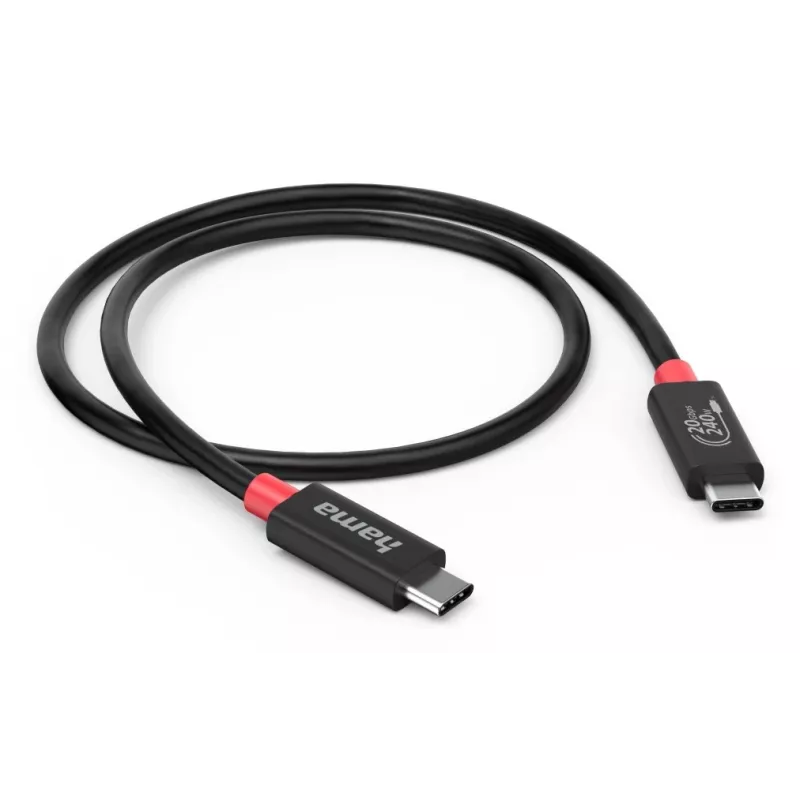 Hama 00200788 USB-C kabelis 1 m juodas