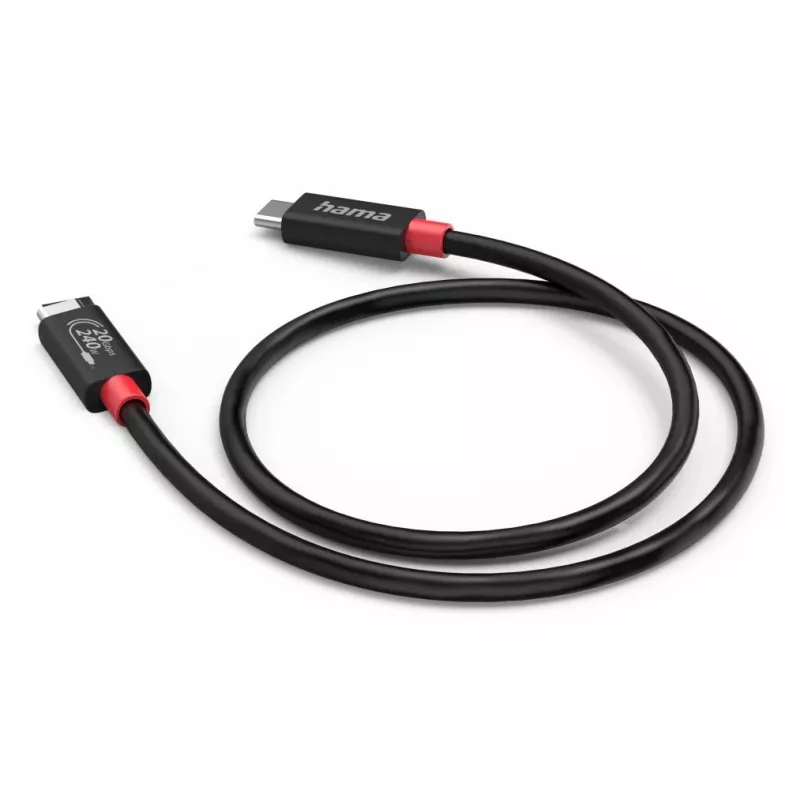Hama 00200788 USB-C kabelis 1 m juodas