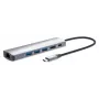 Manhattan 6-in-1 USB-C dokas / centrinė stotis – Ethernet, HDMI, USB-A (x3), USB-C su Power Delivery 100W