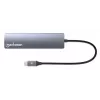 Manhattan 6-in-1 USB-C dokas / centrinė stotis – Ethernet, HDMI, USB-A (x3), USB-C su Power Delivery 100W