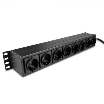 Lindy 73025 maitinimo skirstytuvas (PDU) 8 lizdai 1,5U juodas