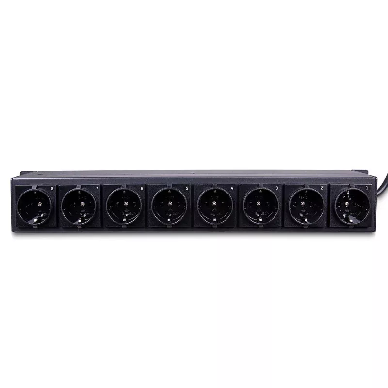 Lindy 73025 maitinimo skirstytuvas (PDU) 8 lizdai 1,5U juodas