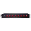 Lindy 73025 maitinimo skirstytuvas (PDU) 8 lizdai 1,5U juodas