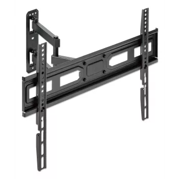 Manhattan pilno judesio TV ir monitorių laikiklis sieniniam montavimui, nuo 32 iki 65 colių, VESA 100x100–600x400 mm, juodas, iki 35 kg, viso naudojimo laiko garantija