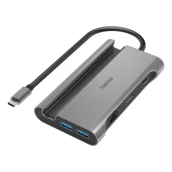 Hama Connect2Mobile V2 USB 3.2 Gen 1 (3.1 Gen 1) Type-C 1000 Mbit/s Antracito daugiafunkcis USB-C stotelė