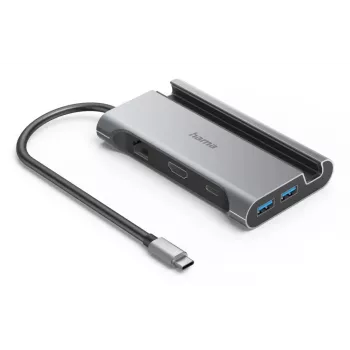 Hama Connect2Mobile V2 USB 3.2 Gen 1 (3.1 Gen 1) Type-C 1000 Mbit/s Antracito daugiafunkcis USB-C stotelė