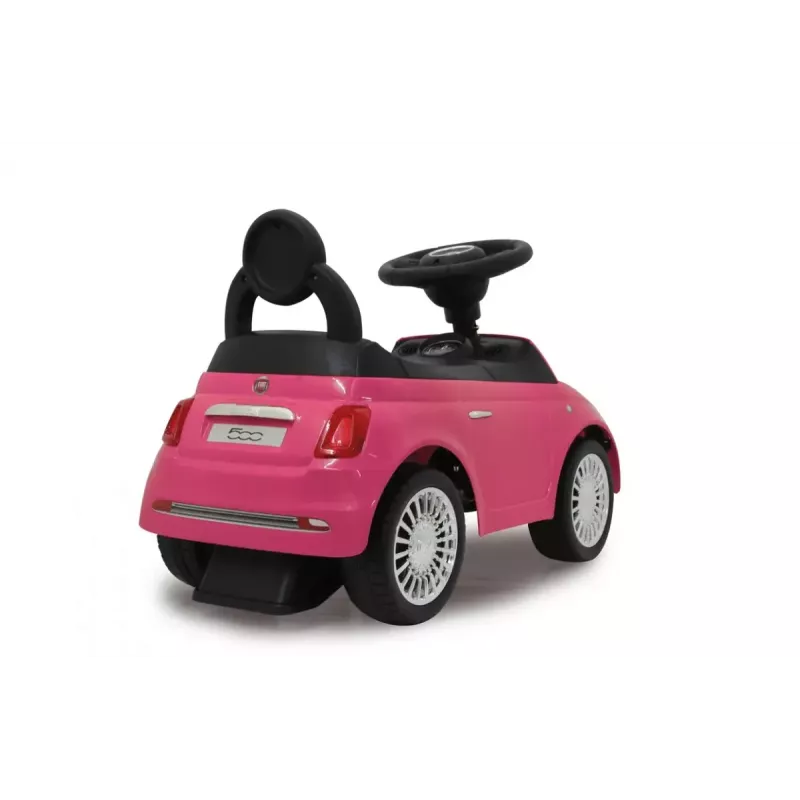 Vaikiškas stumdomas automobilis Jamara Fiat 500 Push type 4 ratai Juoda Rožinė