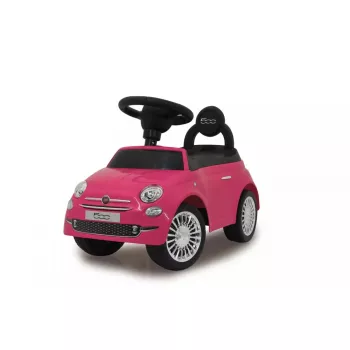 Vaikiškas stumdomas automobilis Jamara Fiat 500 Push type 4 ratai Juoda Rožinė