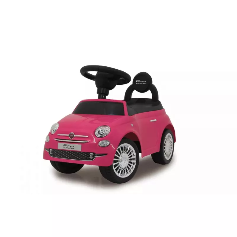 Vaikiškas stumdomas automobilis Jamara Fiat 500 Push type 4 ratai Juoda Rožinė