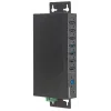 Manhattan USB-A 7 prievadų pramoninis USB mazgas, 7x USB-A, 5 Gbps (USB 3.2 Gen1), 20 kV ESD apsauga, maitinimas per A/C, magistralę ir gnybtų bloką, montavimas ant DIN bėgio ar sienos, metalinis korpusas, varžtų fiksavimas