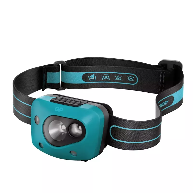 GP Lighting Discovery Teal LED 300 lm IPX4 – galvos žibintuvėlis