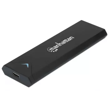 Manhattan M.2 NVMe SSD korpusas, USB-C jungtis, 10 Gbps (USB 3.2 Gen2), UASP, aliuminis, juodas, 3 metų garantija