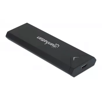 Manhattan M.2 NVMe SSD korpusas, USB-C jungtis, 10 Gbps (USB 3.2 Gen2), UASP, aliuminis, juodas, 3 metų garantija