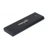 Manhattan M.2 NVMe SSD korpusas, USB-C jungtis, 10 Gbps (USB 3.2 Gen2), UASP, aliuminis, juodas, 3 metų garantija